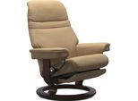 Relaxsessel STRESSLESS "Sunrise", beige (sand paloma), B:88cm H:103cm T:78cm, Leder BATICK: BATICK ist ein leicht korrigiertes, durchgefärbtes und genarbtes Möbelleder, bei dem die meisten Unebenheiten und Spuren in der Regel entfernt wurden.;Leder PALOMA: PALOMA ist ein durchgefärbtes Semianilin-Möbelleder mit natürlicher Narbung.;ROHLEDER Stoff Q2 FARON: Ein fester zuverlässiger Bouclé mit einem