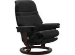 Relaxsessel STRESSLESS "Sunrise", schwarz (schwarz batick), B:79cm H:103cm T:78cm, Leder BATICK: BATICK ist ein leicht korrigiertes, durchgefärbtes und genarbtes Möbelleder, bei dem die meisten Unebenheiten und Spuren in der Regel entfernt wurden.;Leder PALOMA: PALOMA ist ein durchgefärbtes Semianilin-Möbelleder mit natürlicher Narbung.;ROHLEDER Stoff Q2 FARON: Ein fester zuverlässiger Bouclé mit