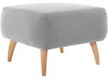 Hocker HOME AFFAIRE "Baggio", grau, B:63cm H:45cm T:63cm, Hocker, Hocker, mit Holzfüßen