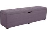 Hockerbank HOME AFFAIRE "Checked", lila (dunkelflieder), B:120cm H:42cm T:40cm, Struktur fein (100% Polyester) für Bett Classico, Piazza, Premium und Vega;Struktur (100% Polyester) für Bett Crato und Lucina;Struktur (60% Baumwolle, 40% Leinen) für Bett Kiss;Kunstleder für Bett Natura;Struktur (100% Polyester) für Bett Nordica, Hocker, Hockerbank, mit Stauraum, Breite 120 cm und 160 cm, als Bettban