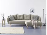 Ecksofa HOME AFFAIRE "Baggio formschöne Polsterecke, bequem, Breite 277cm, L-Form", grau (taupe), B:277cm H:80cm T:162cm, Sofas, Ecksofa, Zierkissen inklusive