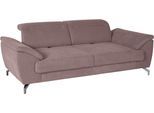 2,5-Sitzer SIT & MORE "Percy", lila (flieder), B:207cm H:77cm T:112cm, Sofas, 2 5-Sitzer, 12 cm Fußhöhe, Sitztiefenverstellung, wahlweise Kopfteilverstellung