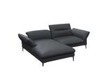 Ecksofa FLEXLUX "Salino, Funktionssofa mit Recamiere, Relaxsofa, Ecksofa", schwarz (deep schwarz), B:245cm H:88cm T:182cm, Sofas, Ecksofa, Sofa mit Arm- und Kopfteil-Verstellungen, Kaltschaum & Stahl-Wellen