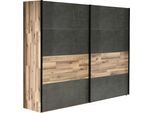 Schwebetürenschrank FORTE "Ricciano", grau (stabeichefarben, betonfarben dunkelgrau), B:270cm, Schränke, Schwebetürenschrank, in diversen Ausführungen