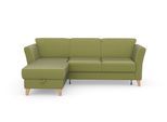 Ecksofa SIT & MORE "Visby L-Form", grün, B:248cm H:87cm T:162cm, Sofas, Ecksofa, Wahlweise mit Bettfunktion und Bettkasten, frei im Raum stellbar