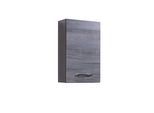 Hängeschrank WELLTIME "Florida", grau (graphitfarben, rauchsilber), B:40cm H:64cm T:20cm, Holzwerkstoff, MDF, Schränke, Hängeschrank, Breite 40 cm, mit Türdämpfern