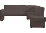 Eckbank HOME AFFAIRE "Umag", braun (dunkelbraun (capulet 4007)), B:210cm H:89cm T:160cm, Holzwerkstoff, Massivholz, Polyester, Sitzbänke, Eckbank, Sitz und Rücken gepolstert, verschiedene Qualitäten