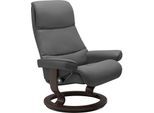 Relaxsessel STRESSLESS "View", grau (grau batick), B:78cm H:105cm T:78cm, Leder BATICK: BATICK ist ein leicht korrigiertes, durchgefärbtes und genarbtes Möbelleder, bei dem die meisten Unebenheiten und Spuren in der Regel entfernt wurden.;Leder PALOMA: PALOMA ist ein durchgefärbtes Semianilin-Möbelleder mit natürlicher Narbung.;ROHLEDER Stoff Q2 FARON: Ein fester zuverlässiger Bouclé mit einem str