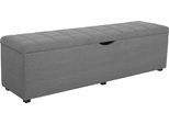Hockerbank HOME AFFAIRE "Checked", grau, B:120cm H:42cm T:40cm, Struktur fein (100% Polyester) für Bett Classico, Piazza, Premium und Vega;Struktur (100% Polyester) für Bett Crato und Lucina;Struktur (60% Baumwolle, 40% Leinen) für Bett Kiss;Kunstleder für Bett Natura;Struktur (100% Polyester) für Bett Nordica, Hocker, Hockerbank, mit Stauraum, Breite 120 cm und 160 cm, als Bettbank geeignet