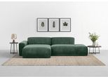 Ecksofa TRENDMANUFAKTUR "Braga, mit hochwertigem Kaltschaum, L-Form, in Cord erhältlich", grün (winter moss), B:275cm H:72cm T:160cm, 88% Polyester, 12% Polyacryl, Sofas, Ecksofa, modernes Sofa, Couch mit hohem Sitzkomfort, 275/72/160 cm (B/H/T)