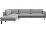 Ecksofa FLEXLUX "Bolzano, elegant und bequem, L-Form", grau (sophisto grau), B:295cm H:61cm T:222cm, 100% Polyester, Sofas, Ecksofa, Sitzaufbau mit Kaltschaum & Stahl-Wellen, lose Sitz -& Rückenkissen
