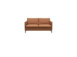 2-Sitzer FLEXLUX "Fiore, super Sitzkomfort durch Kaltschaum im Sitz", braun (modern cogna), B:149cm H:85cm T:92cm, 100% Echteder, Sofas, 2-Sitzer, schmale Armlehnen, Füße Alu+schwarz