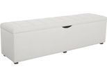 Hockerbank HOME AFFAIRE "Checked", beige, B:160cm H:42cm T:40cm, Struktur fein (100% Polyester) für Bett Classico, Piazza, Premium und Vega;Struktur (100% Polyester) für Bett Crato und Lucina;Struktur (60% Baumwolle, 40% Leinen) für Bett Kiss;Kunstleder für Bett Natura;Struktur (100% Polyester) für Bett Nordica, Hocker, Hockerbank, mit Stauraum, Breite 120 cm und 160 cm, als Bettbank geeignet