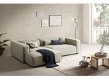 Ecksofa "PIARA XXL, Big-Sofa, Cord, Leinenoptik o. Strukturstoff, L-Form", grün (hellgrün), B:288cm H:66cm T:198cm, 100% Polyester, LEGER HOME BY LENA GERCKE, Sofas, Ecksofa, wahlweise Ottomane rechts/links, Kedernaht, extra tiefe Sitzfläche