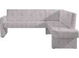 Eckbank HOME AFFAIRE "Umag", grau (hellgrau (arizona 4411)), B:210cm H:89cm T:160cm, Holzwerkstoff, Massivholz, Polyester, Sitzbänke, Eckbank, Sitz und Rücken gepolstert, verschiedene Qualitäten