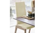 Polsterstuhl STRESSLESS "Laurel", beige (vanilla paloma, eiche gekalkt), B:57cm H:105cm T:60cm, Leder PALOMA: PALOMA ist ein durchgefärbtes Semianilin-Möbelleder mit natürlicher Narbung., Stühle, Polsterstuhl, High Back, Größe M, mit abgerundeten Beinen in Eiche gekalkt
