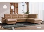 Wohnlandschaft SIT & MORE "Astoria U-Form", braun (macciato), B:329cm H:91cm T:225cm, 100% Polyester, Sofas, Wohnlandschaft, wahlweise mit motorischer Relaxfunktion