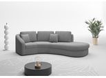 Ecksofa SIT & MORE "Jazz L-Form", grau, B:266cm H:88cm T:230cm, 95% Polyester 5% Polyamid, Sofas, Ecksofa, In weiteren Größen erhältlich