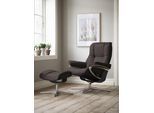 Relaxsessel STRESSLESS "Mayfair", braun (chocolate paloma), B:92cm H:103cm T:79cm, Leder PALOMA: PALOMA ist ein durchgefärbtes Semianilin-Möbelleder mit natürlicher Narbung., Sessel, Relaxsessel, mit Cross Base, Größe S, M & L, Holzakzent Schwarz
