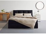 Boxspringbett "Addyson", schwarz (charcoal), B:190cm L:230cm, 88% Polyester, 12% Polyamid, LEGER HOME BY LENA GERCKE, Komplettbetten, Boxspringbett, Boxspringbett inkl. Topper, 2 Matratzen