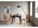 Polsterstuhl STRESSLESS "Laurel", braun (latte batick, walnuss), B:57cm H:92cm T:59cm, Leder BATICK: BATICK ist ein leicht korrigiertes, durchgefärbtes und genarbtes Möbelleder, bei dem die meisten Unebenheiten und Spuren in der Regel entfernt wurden., Stühle, Polsterstuhl, Low Back, Größe M, mit abgerundeten Beinen in Walnuss