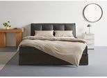 Boxspringbett "Addyson", grau (stone), B:190cm L:230cm, 100% Polyester, LEGER HOME BY LENA GERCKE, Komplettbetten, Boxspringbett, Boxspringbett inkl. Topper, 2 Matratzen
