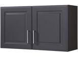 Hängeschrank KOCHSTATION "KS-Stockholm", grau (grau, grafit), B:100cm H:57cm T:34cm, Holzwerkstoff, MDF, Schränke, Hängeschrank, hochwertige MDF-Fronten