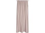 Vorhang "Soft" Gr. 1, rosa, B:130cm H:250cm, Jacquard, Polyester, SCHÖNER WOHNEN-KOLLEKTION, Gardinen, Vorhang, mit Lederapplikation