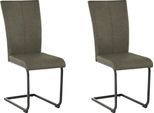 Freischwinger OTTO HOME "Oliver", grün (khakifarben (arizona 4421), schwarz), B:43cm H:98cm T:55cm, Holzwerkstoff, Metall, Polyester, Stühle, Freischwinger, Stuhl belastbar bis 120 Kg