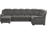 Wohnlandschaft COTTA "Marcus U-Form", grau (anthrazit), B:330cm H:99cm T:211cm, 100% Polyester, Sofas, Wohnlandschaft, wahlweise mit Bettfunktion & Stauraum