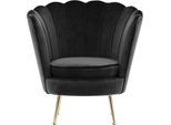 Sessel KAYOOM "Sofa Barbara 125, hochwertiger Velvet-Stoff mit samtweicher Haptik", schwarz, B:81cm H:85cm T:74cm, Stoffbezug 100% Polyester, Schaumstoff, Sperrholz, 100% Eisen, Sessel, Sessel, Angesagtes 1-Sitzer-Sofa, Mini Sofa, Möbelfüße höhenverstellbar