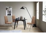 Polsterstuhl STRESSLESS "Laurel", braun (latte batick, chrom glänzend), B:57cm H:105cm T:60cm, Leder BATICK: BATICK ist ein leicht korrigiertes, durchgefärbtes und genarbtes Möbelleder, bei dem die meisten Unebenheiten und Spuren in der Regel entfernt wurden., Stühle, Polsterstuhl, High Back, Größe M, mit Beinen aus Stahl in Chrom glänzend