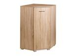 Eckkommode PRIESS, braun (struktureichefarben hell), Ausführung 2, Sideboards, Eckkommode