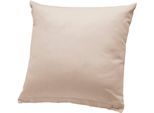Kissenbezug PRIMERA "Primera Luxus-Satin Kissenbezug", beige (taupe), B:40cm L:40cm, Mako-Satin, 100% Baumwolle, Mako-Satin, Kissenbezüge, Kissenbezug, Passend zu unserer Primera Luxus-Satin Bettwäsche
