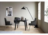 Polsterstuhl STRESSLESS "Laurel", schwarz (schwarz paloma, chrom glänzend), B:58cm H:92cm T:59cm, Leder PALOMA: PALOMA ist ein durchgefärbtes Semianilin-Möbelleder mit natürlicher Narbung., Stühle, Polsterstuhl, Low Back mit Armlehne, Größe L, mit Beinen aus Stahl in Chrom glänzend