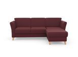 Ecksofa SIT & MORE "Visby L-Form", rot (bordeaux), B:248cm H:87cm T:162cm, Sofas, Ecksofa, Wahlweise mit Bettfunktion und Bettkasten, frei im Raum stellbar