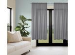 Gardine HOME WOHNIDEEN "DOLLY", grau, B:140cm H:245cm, Voile, Obermaterial: 100% Polyester, Gardinen, Gardine, transparent
