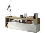 Lowboard HOME AFFAIRE "Hamburg", weiß (weiß, cadiz), B:184cm H:58cm T:35cm, Sideboards, Lowboard, Breite 184 cm