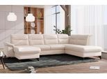 Wohnlandschaft SIT & MORE "Astoria U-Form", beige (creme), B:329cm H:91cm T:225cm, 100% Polyester, Sofas, Wohnlandschaft, wahlweise mit motorischer Relaxfunktion