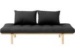 Daybett KARUP DESIGN "Pace", grau (dunkelgrau), B:200cm H:37cm L:200cm, Daybetten, Daybett, aus massiven Kiefernholz, inkl. Futonmatratze