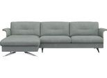 Ecksofa FLEXLUX "Glow, super bequem durch hochwertigem Sitzaufbau mit Federkern, L-Form", blau (sky blau), B:273cm H:81cm T:158cm, 62% Polyester/17%Baumwolle/14%Viscose/7%Leinen, Sofas, Ecksofa, Modernes skandinavisches Design