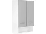 Hängeschrank WELLTIME "Ribera", grau (weiß, grau), B:50cm H:71cm T:20cm, MDF, Schränke, Hängeschrank