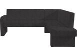 Eckbank HOME AFFAIRE "Umag", schwarz (schwarz (arizona 4420)), B:210cm H:89cm T:160cm, Holzwerkstoff, Massivholz, Polyester, Sitzbänke, Eckbank, Sitz und Rücken gepolstert, verschiedene Qualitäten