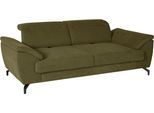 2,5-Sitzer SIT & MORE "Percy", grün, B:207cm T:112cm, Sofas, 2 5-Sitzer, 12 cm Fußhöhe, Sitztiefenverstellung, wahlweise Kopfteilverstellung