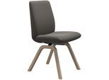 Polsterstuhl STRESSLESS "Laurel", grau (metal grau paloma, walnuss), B:49cm H:92cm T:59cm, Leder PALOMA: PALOMA ist ein durchgefärbtes Semianilin-Möbelleder mit natürlicher Narbung., Stühle, Polsterstuhl, Low Back, Größe L, mit schräggestellten Beinen in Walnuss