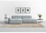 Ecksofa TRENDMANUFAKTUR "Braga, mit hochwertigem Kaltschaum, L-Form, in Cord erhältlich", grau, B:275cm H:72cm T:160cm, 88% Polyester, 12% Polyacryl, Sofas, Ecksofa, modernes Sofa, Couch mit hohem Sitzkomfort, 275/72/160 cm (B/H/T)