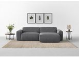 Ecksofa TRENDMANUFAKTUR "Braga, mit hochwertigem Kaltschaum, L-Form, Japandi-Design", grau (dunkelgrau), B:255cm H:72cm T:160cm, 92% Polyester, 8% Nylon, Sofas, Ecksofa, modernes Sofa, Couch mit hohem Sitzkomfort, 255/72/160 cm (B/H/T)
