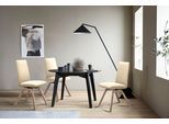 Polsterstuhl STRESSLESS "Laurel", beige (vanilla paloma, eiche natur), B:49cm H:92cm T:59cm, Leder PALOMA: PALOMA ist ein durchgefärbtes Semianilin-Möbelleder mit natürlicher Narbung., Stühle, Polsterstuhl, Low Back, Größe M, mit schräggestellten Beinen in Eiche natur