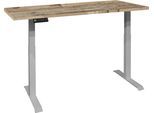 Schreibtisch MÄUSBACHER "Big System Office", silber (silber, drift wood, silber, drift wood), B:160cm, Tische, Schreibtisch, Breite 160 cm, elektrisch höhenverstellbar