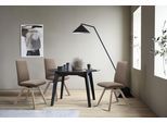 Polsterstuhl STRESSLESS "Laurel", braun (mole batick, schwarz), B:49cm H:92cm T:59cm, Leder BATICK: BATICK ist ein leicht korrigiertes, durchgefärbtes und genarbtes Möbelleder, bei dem die meisten Unebenheiten und Spuren in der Regel entfernt wurden., Stühle, Polsterstuhl, Low Back, Größe M, mit schräggestellten Beinen in Schwarz